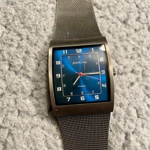 Bering Titanium Watch Blue Face